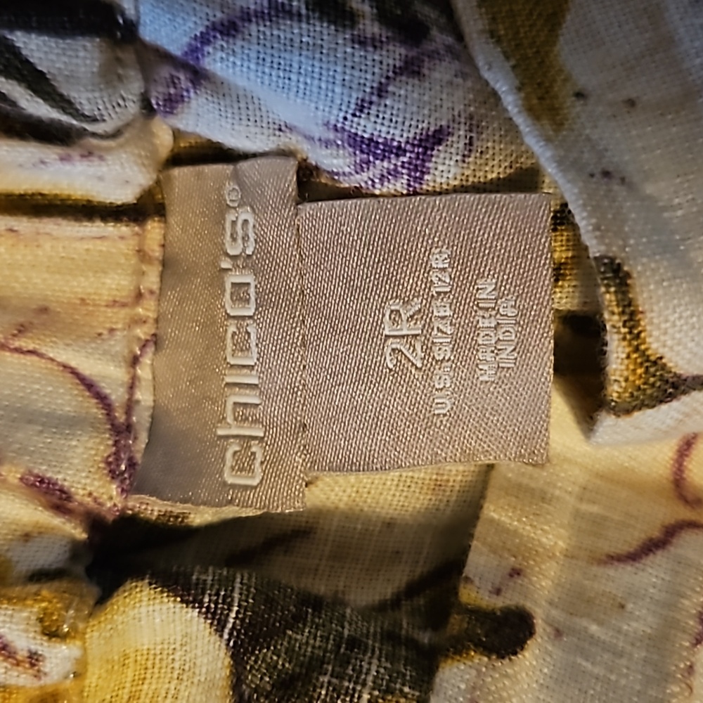 Beautiful, vibrant, NWOT, Linen Pants, Size 2 (12-14) - Picture 4 of 6